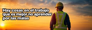 Hay cosas en el trabajo que es mejor no aprender a las malas.